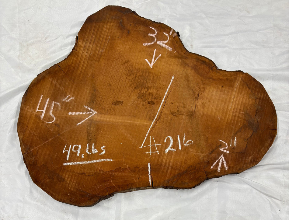 Mahogany Live Edge Slab/Cookies - 45" x 32" x 2" #216