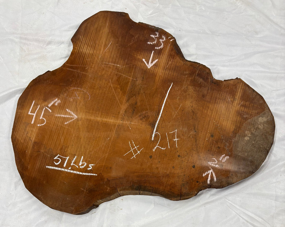 Mahogany Live Edge Slab/Cookies - 45" x 33" x 2" #217