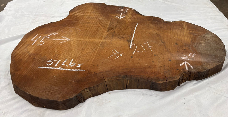 Mahogany Live Edge Slab/Cookies - 45" x 33" x 2" #217