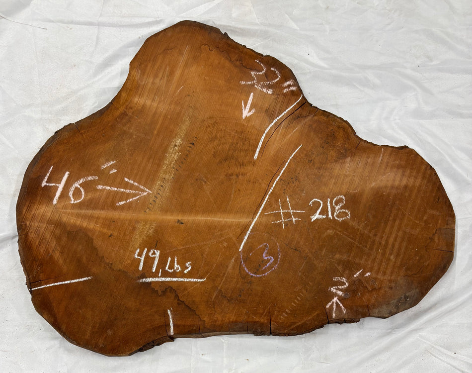 Mahogany Live Edge Slab/Cookies - 46" x 32" x 2" #218