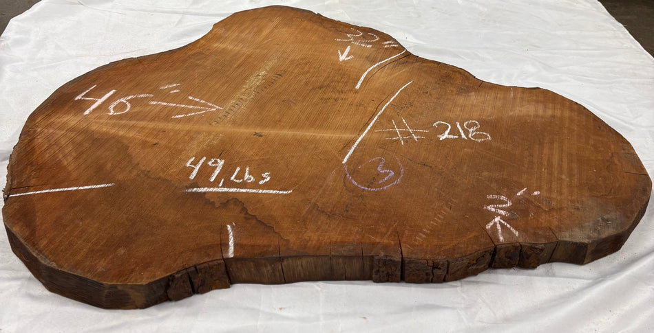 Mahogany Live Edge Slab/Cookies - 46" x 32" x 2" #218
