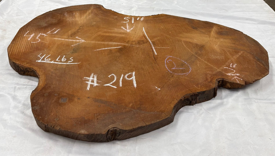 Mahogany Live Edge Slab/Cookies - 51" x 45" x 2" #219