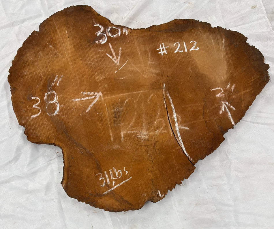 Mahogany Live Edge Slab/Cookies - 38" x 30" x 2" #212