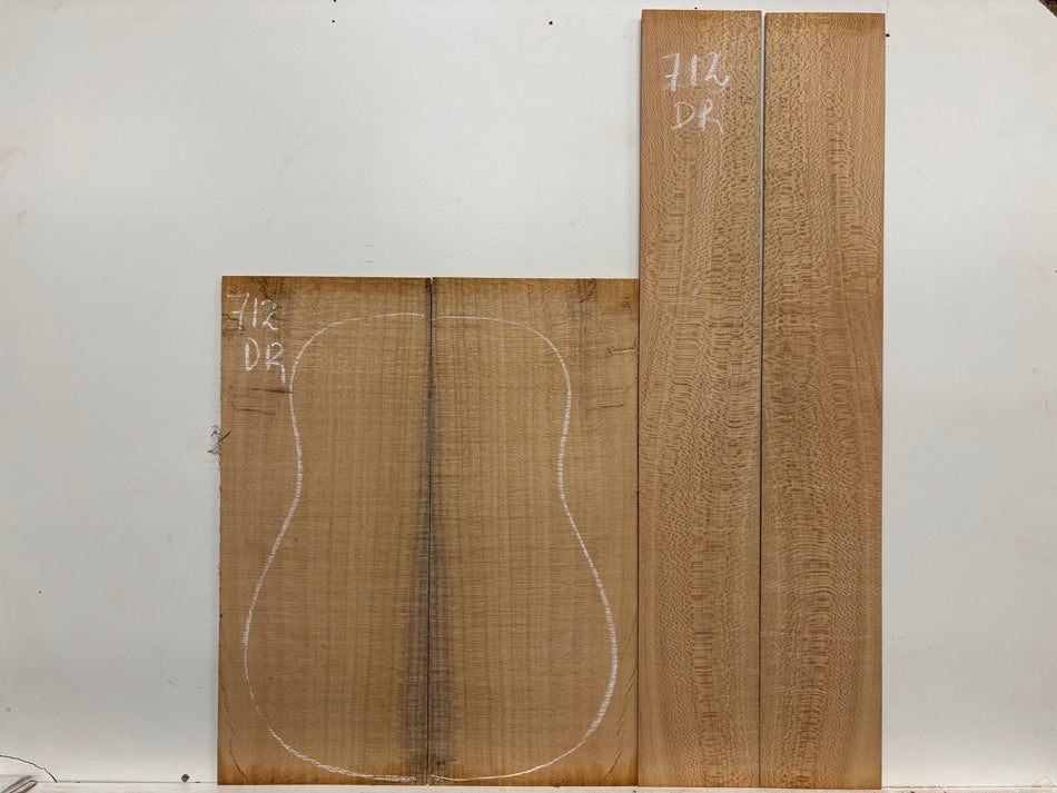 Lacewood Dreadnought Guitar Back & Side Set #712