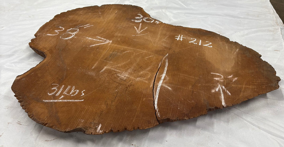 Mahogany Live Edge Slab/Cookies - 38" x 30" x 2" #212