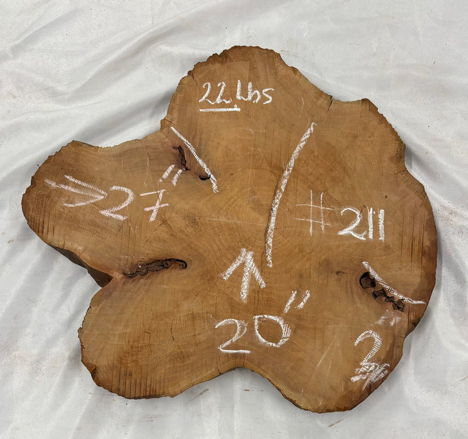 Mahogany Live Edge Slab/Cookies - 27" x 20" x 2" #211