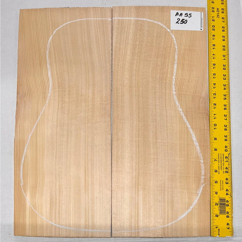 Sitka Spruce Dreadnought Guitar Wood Tops Bookmatched SS AA #250 - Exotic Wood Zone - Buy online Across USA 