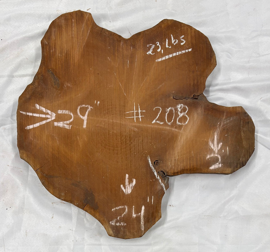 Mahogany Live Edge Slab/Cookies - 29" x 24" x 2" #208