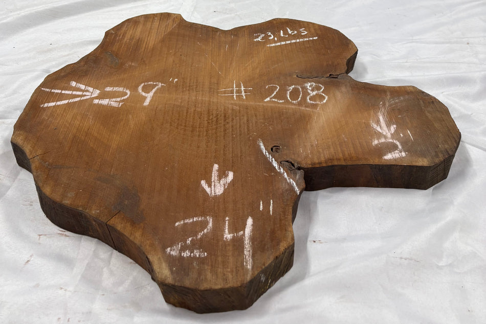 Mahogany Live Edge Slab/Cookies - 29" x 24" x 2" #208