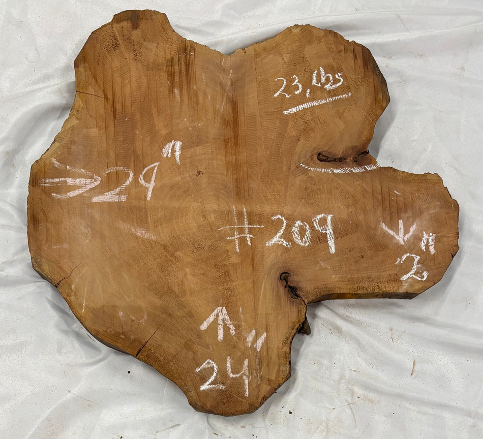Mahogany Live Edge Slab/Cookies - 29" x 24" x 2" #209