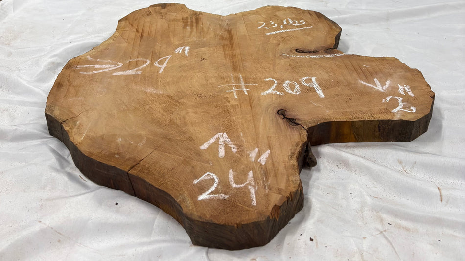 Mahogany Live Edge Slab/Cookies - 29" x 24" x 2" #209