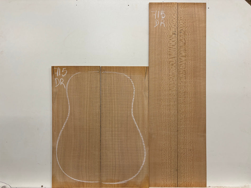 Lacewood Dreadnought Guitar Back & Side Set #715
