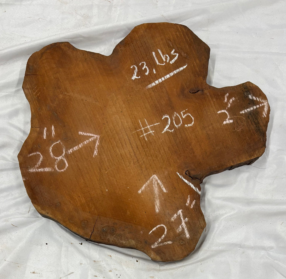 Mahogany Live Edge Slab/Cookies - 28" x 27" x 2" #205