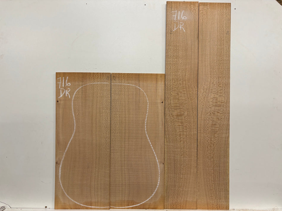 Lacewood Dreadnought Guitar Back & Side Set #716