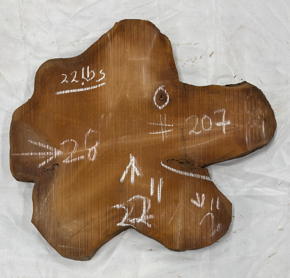 Mahogany Live Edge Slab/Cookies - 28" x 22" x 2" #207