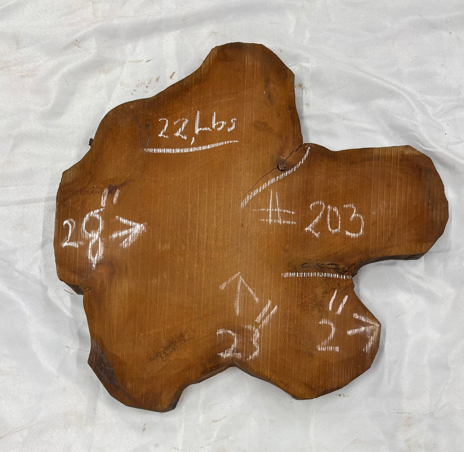 Mahogany Live Edge Slab/Cookies - 28" x 23" x 2" #203