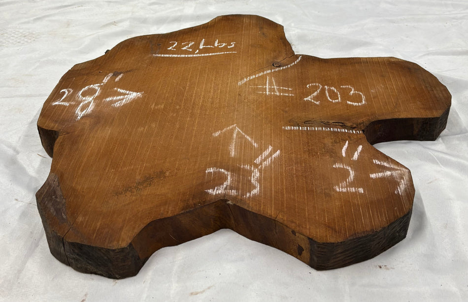 Mahogany Live Edge Slab/Cookies - 28" x 23" x 2" #203
