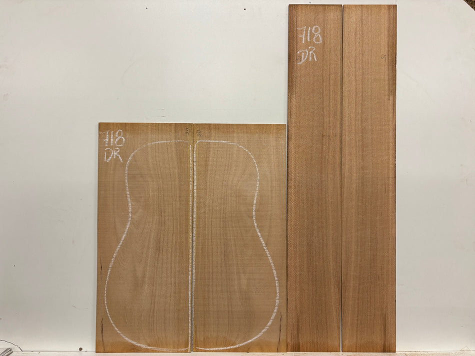 Lacewood Dreadnought Guitar Back & Side Set #718