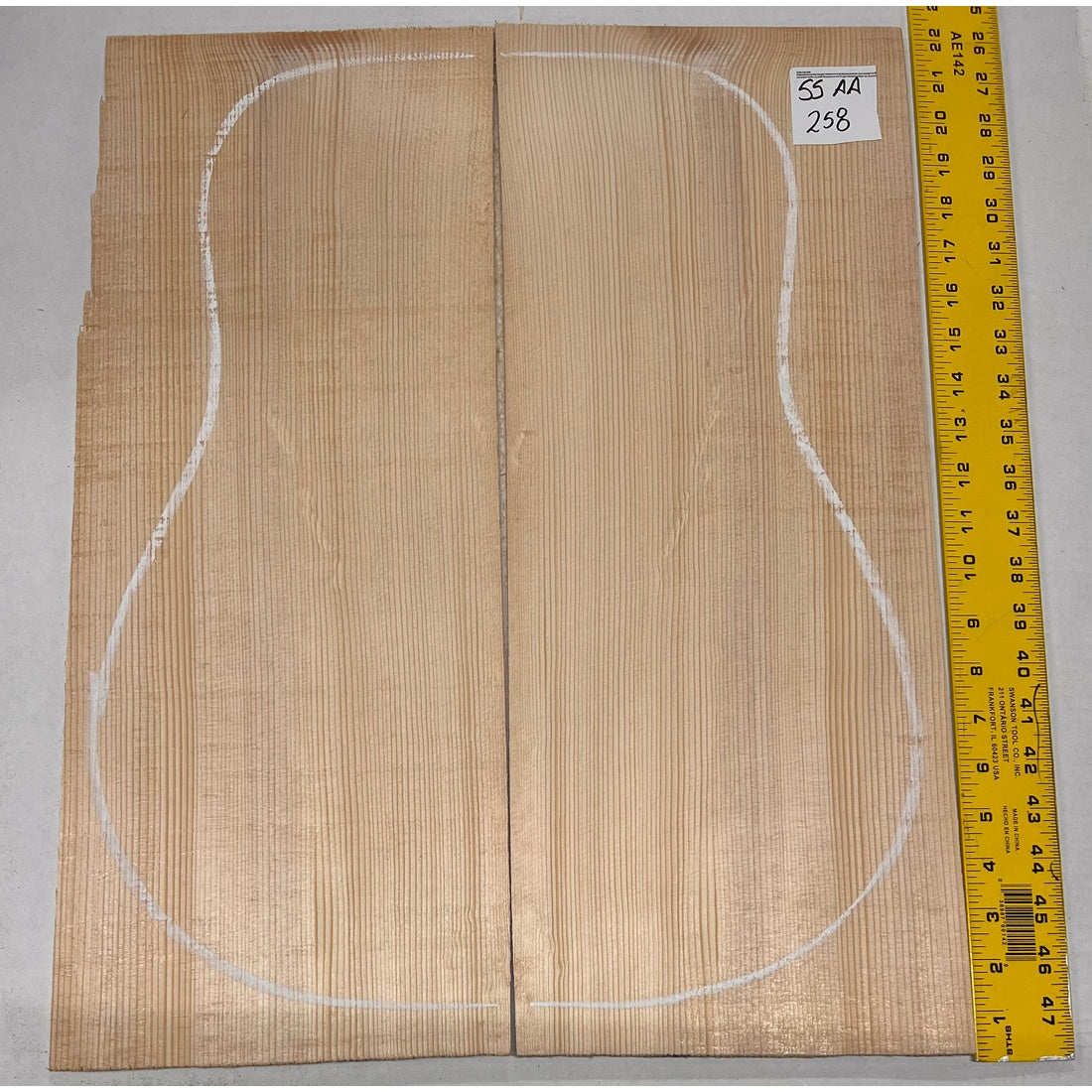 Sitka Spruce Classical Guitar Wood Tops Bookmatched SS AA #258 - Exotic Wood Zone - Buy online Across USA 