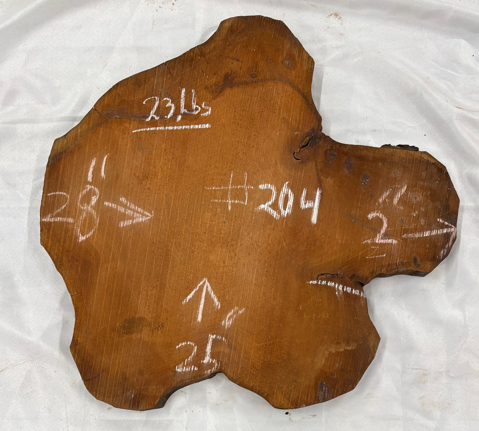 Mahogany Live Edge Slab/Cookies - 28" x 25" x 2" #204