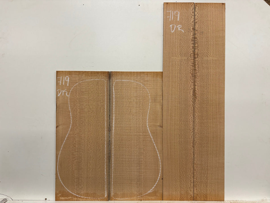 Lacewood Dreadnought Guitar Back & Side Set #719