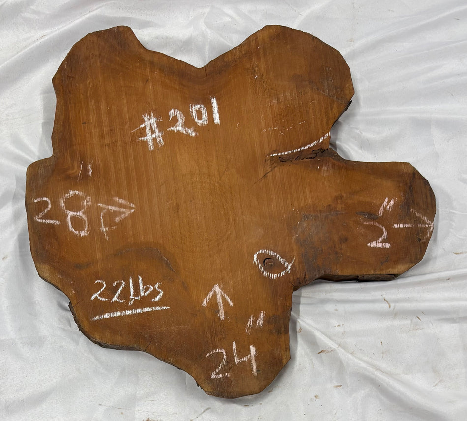 Mahogany Live Edge Slab/Cookies - 28" x 24" x 2" #201