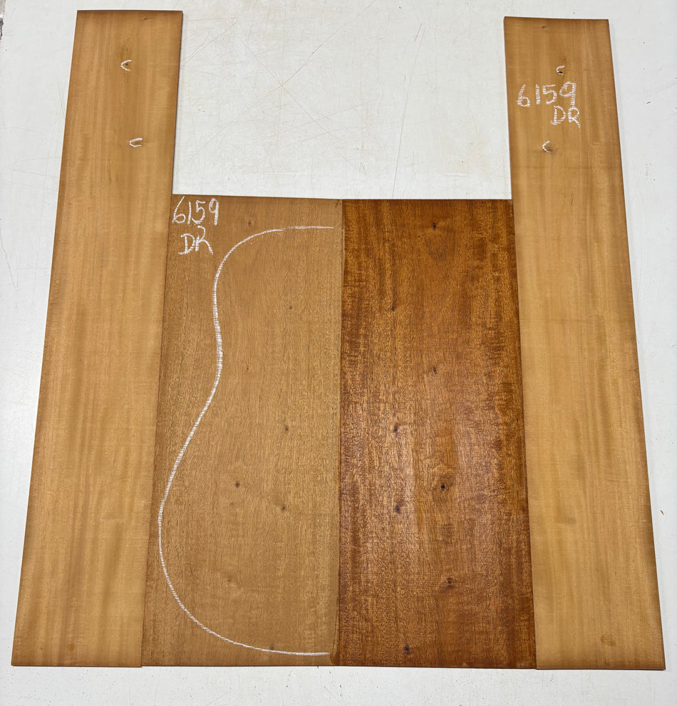 Flame Mahogany Dreadnought Back And Side Set #6159