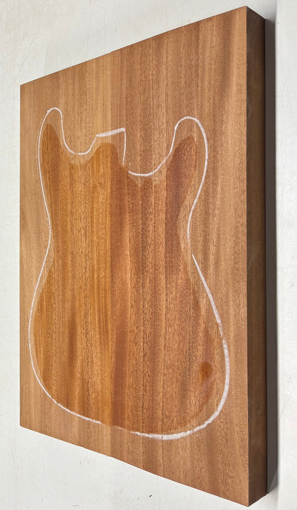Premium Mahogany Guitar Body Blank - 22" x 14-1/2" x 2" (2 Piece Glued) #351