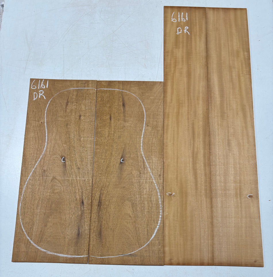 Flame Mahogany Dreadnought Back And Side Set #6161