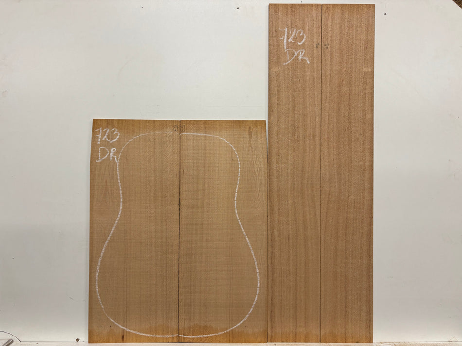 Lacewood Dreadnought Guitar Back & Side Set #723