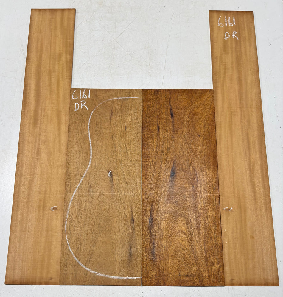 Flame Mahogany Dreadnought Back And Side Set #6161