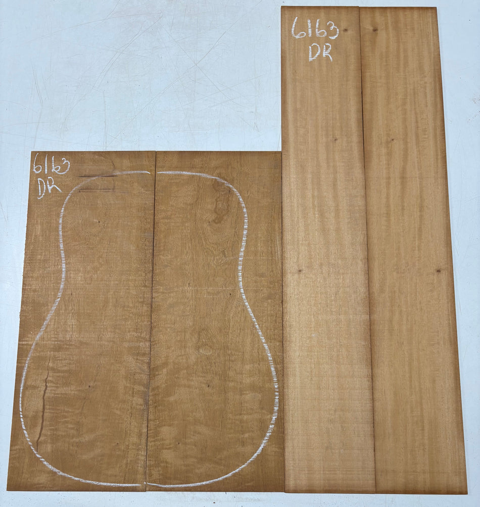 Flame Mahogany Dreadnought Back And Side Set #6163