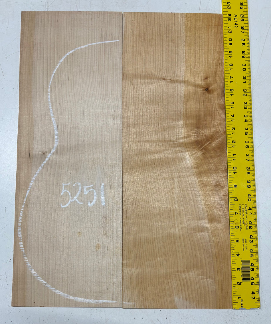 Hard Maple Guitar Back Classical (Unmatched)  22"x7-3/4"x1/8" #5251