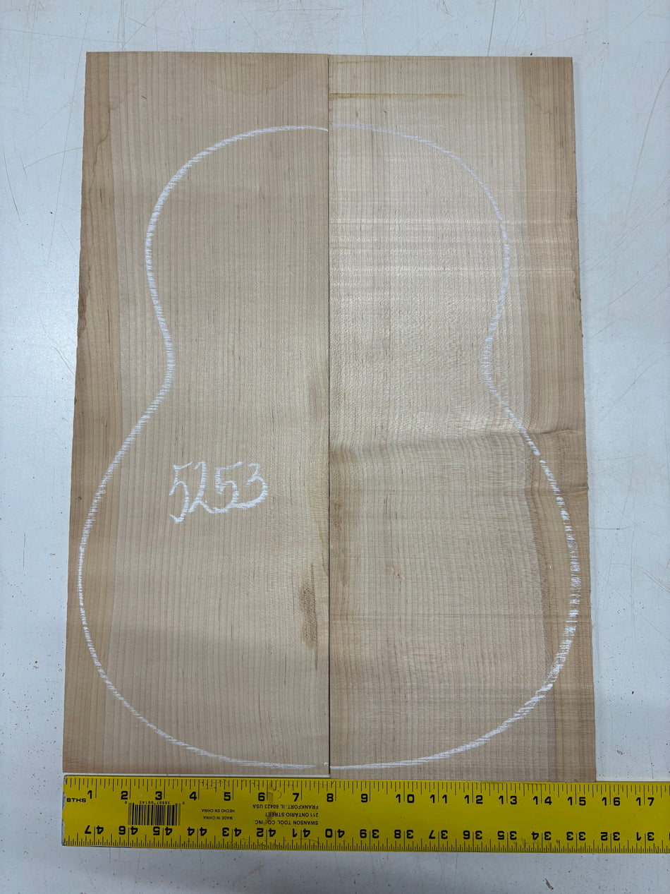 Hard Maple Guitar Back Classical (Unmatched)  22"x7-3/4"x1/8" #5253