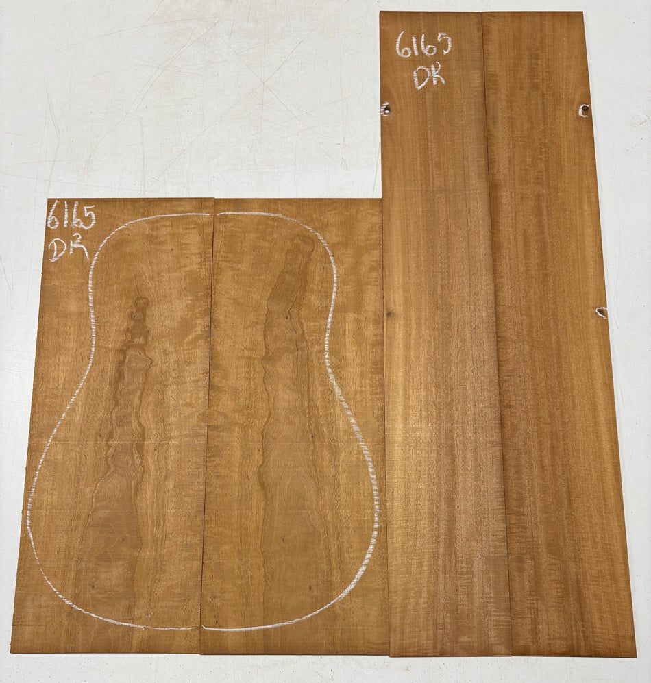 Flame Mahogany Dreadnought Back And Side Set #6165