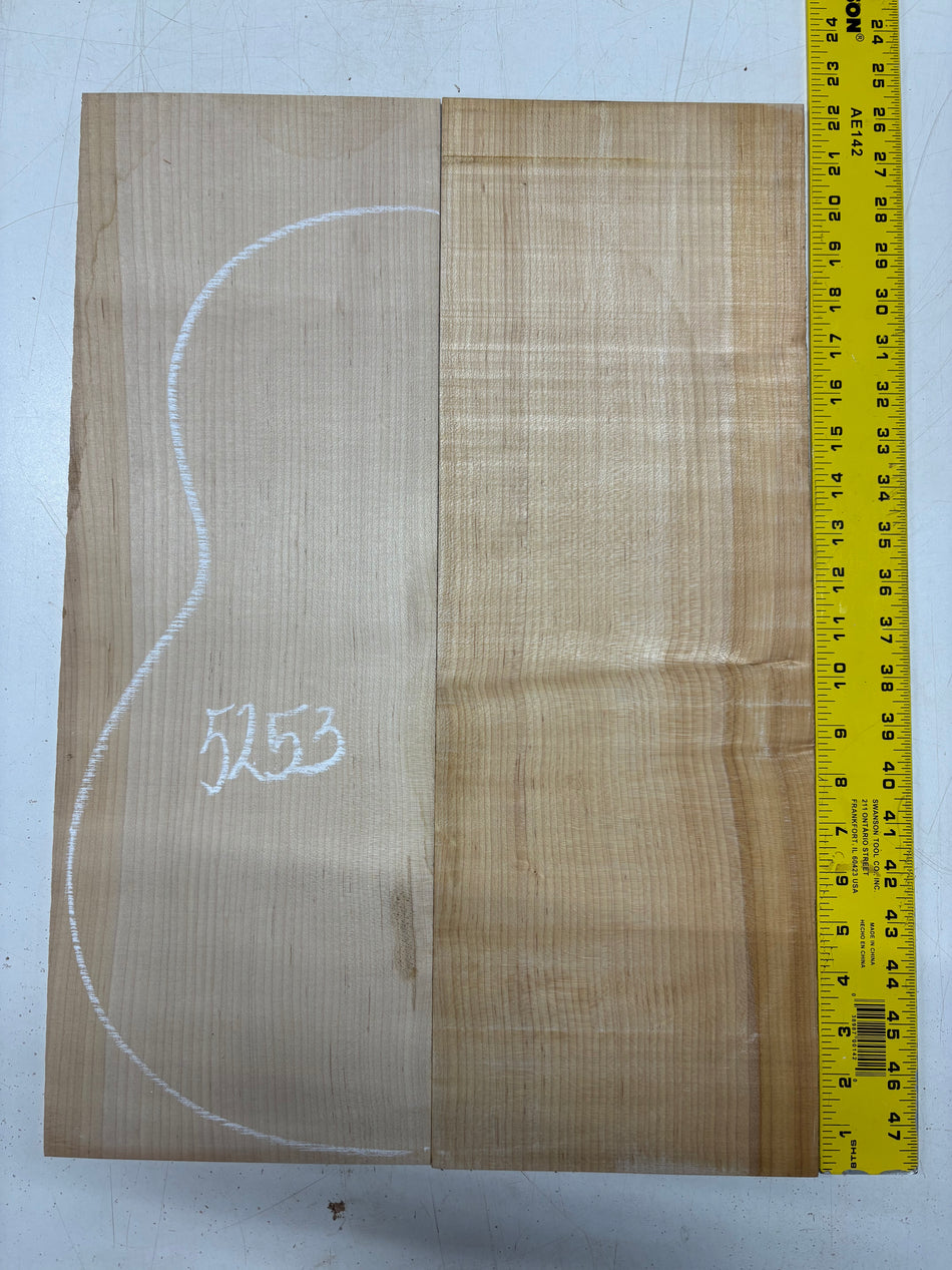 Hard Maple Guitar Back Classical (Unmatched)  22"x7-3/4"x1/8" #5253