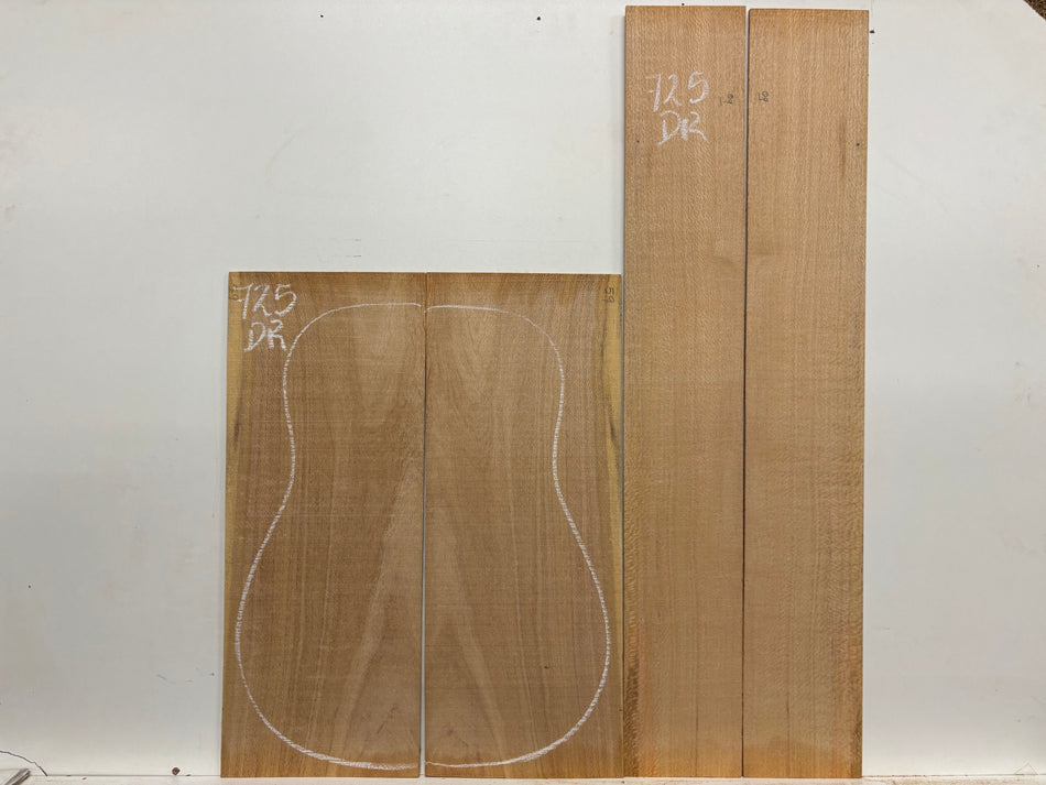 Lacewood Dreadnought Guitar Back & Side Set #725