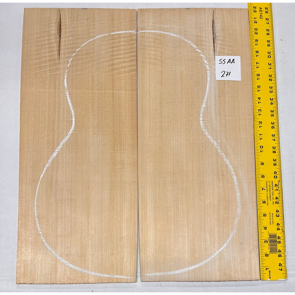 Sitka Spruce Classical Guitar Wood Tops Bookmatched SS AA #271 - Exotic Wood Zone - Buy online Across USA 