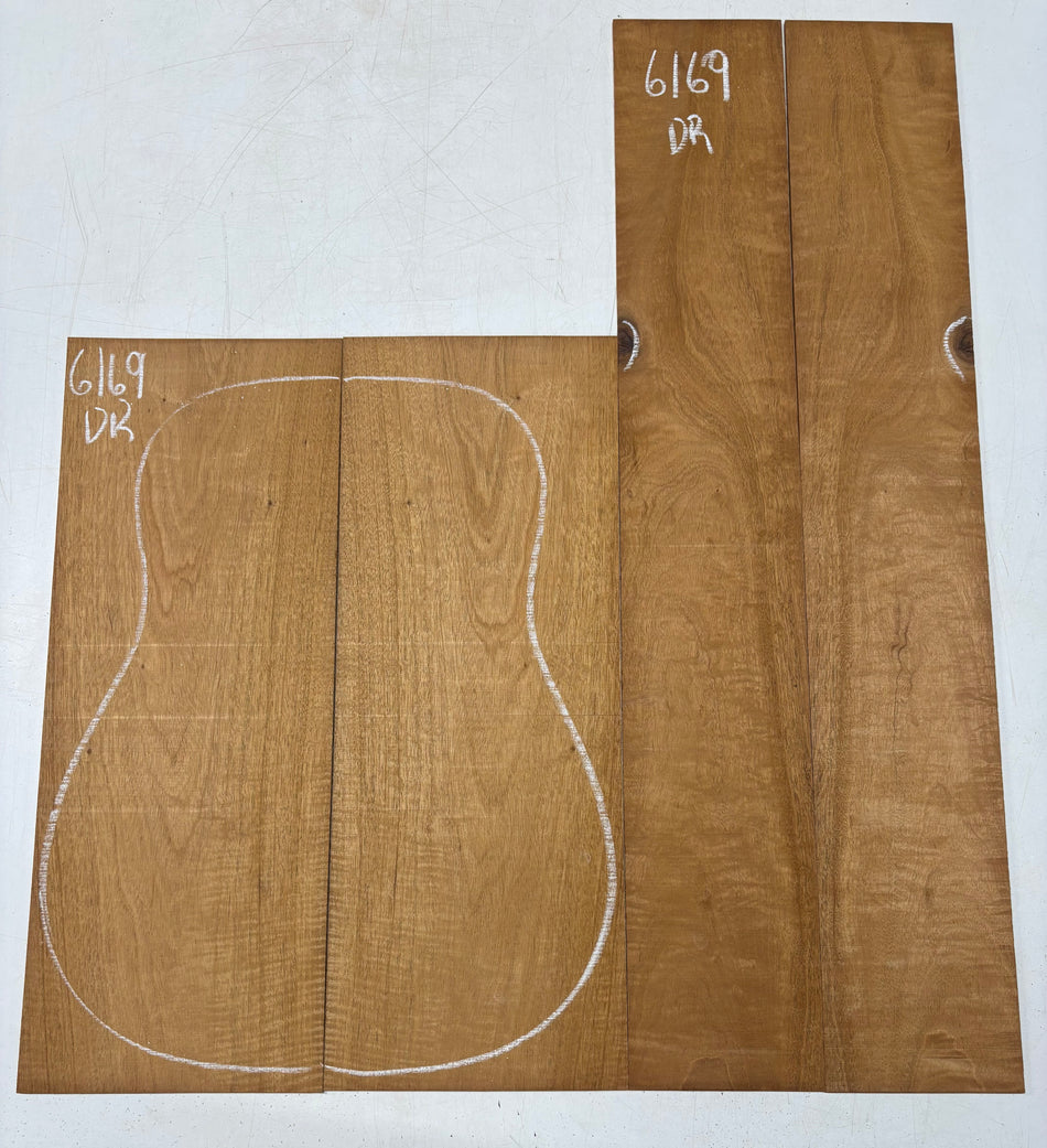 Flame Mahogany Dreadnought Back And Side Set #6169