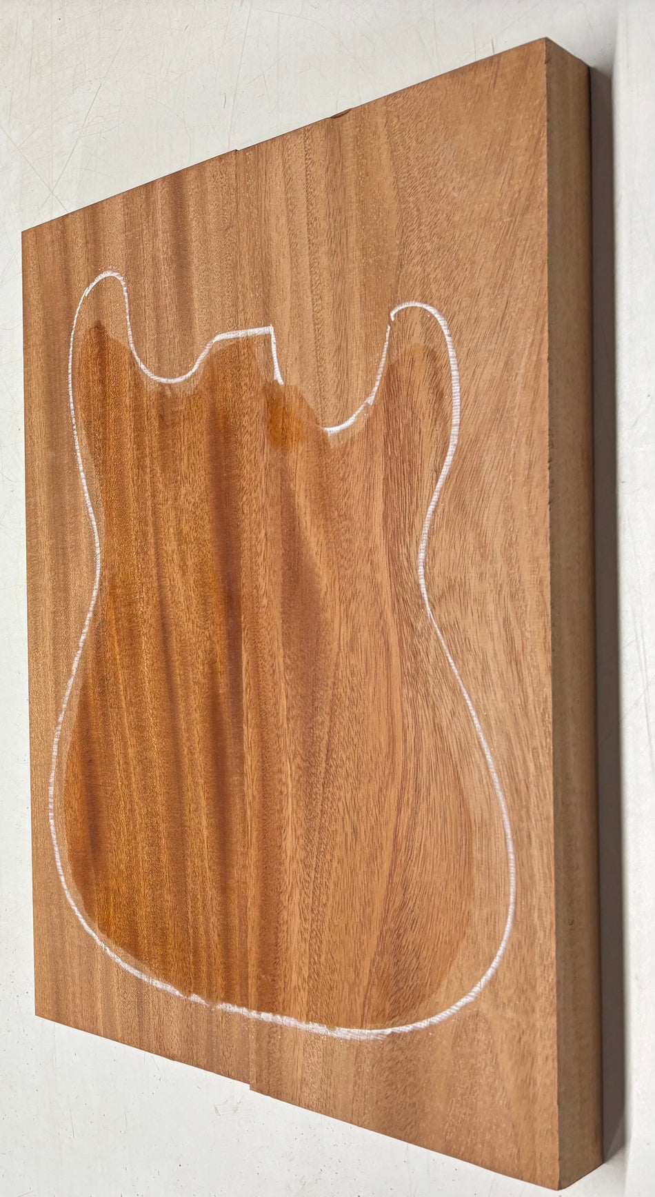 Premium Mahogany Guitar Body Blank - 22" x 14-1/2" x 2" (2 Piece Glued) #356