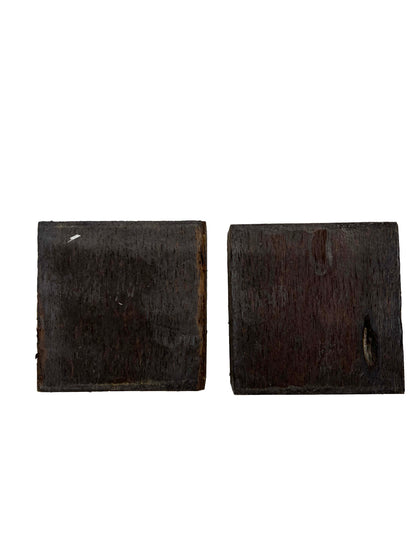 Pack of 2, Black Palm Hardwood Bowl Turning Wood Blanks 6&quot;x6&quot;x2&quot; 