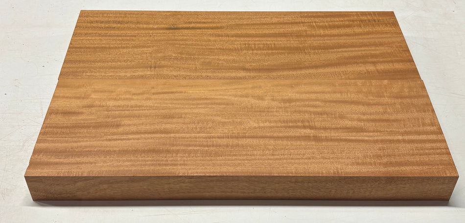 Flame Mahogany Guitar Body Blank - 22" x 15" x 1-7/8" (2 Pcs Glued) #102