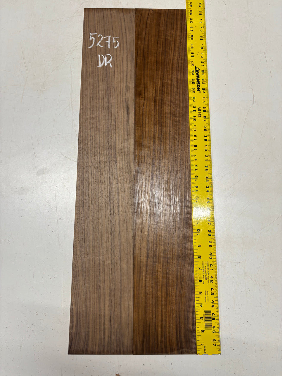 Flame Black Walnut Dreadnought Guitar Side Set  33"x5-1/4"x3/16" #5275