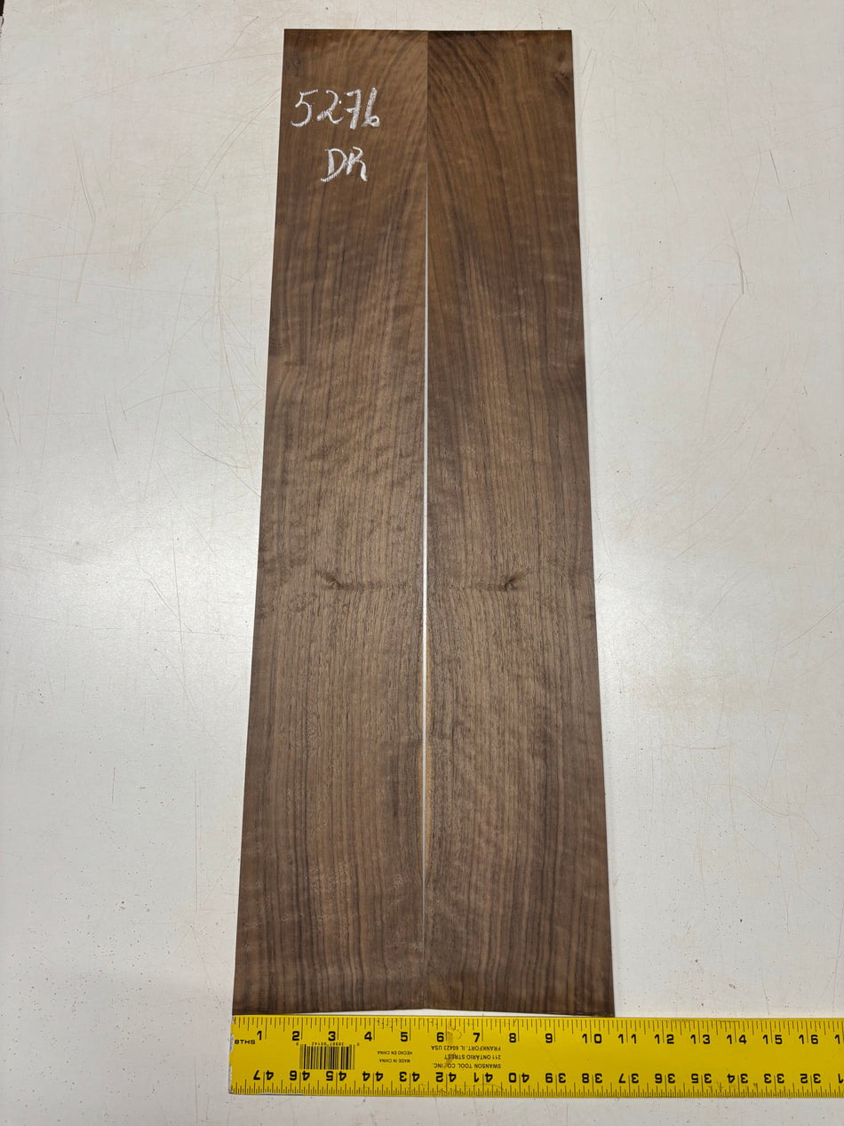 Flame Black Walnut Dreadnought Guitar Side Set  33"x5-1/4"x3/16" #5276