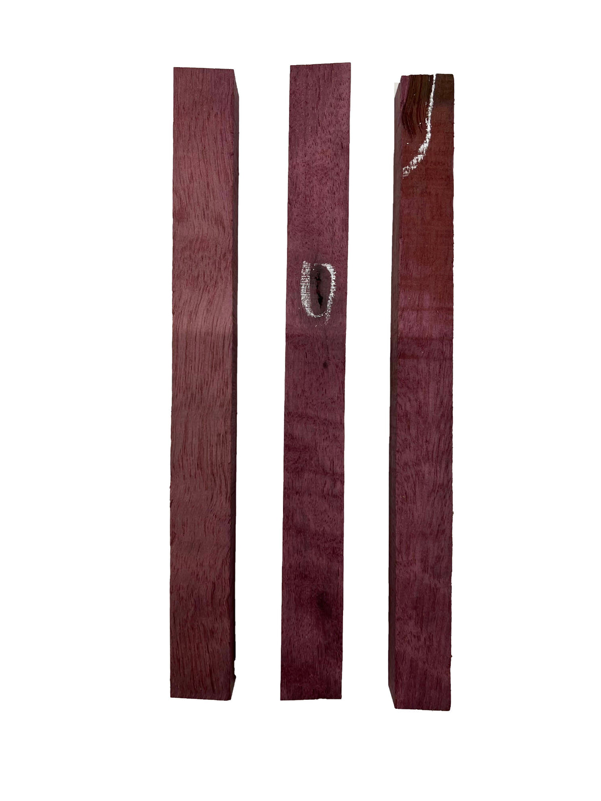 Pack of 3, Purpleheart Turning Wood Blank 12" x 1" x 1" #161 - Exotic Wood Zone - Buy online Across USA 