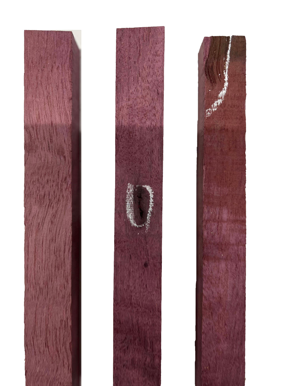 Pack of 3, Purpleheart Turning Wood Blank 12" x 1" x 1" #161 - Exotic Wood Zone - Buy online Across USA 