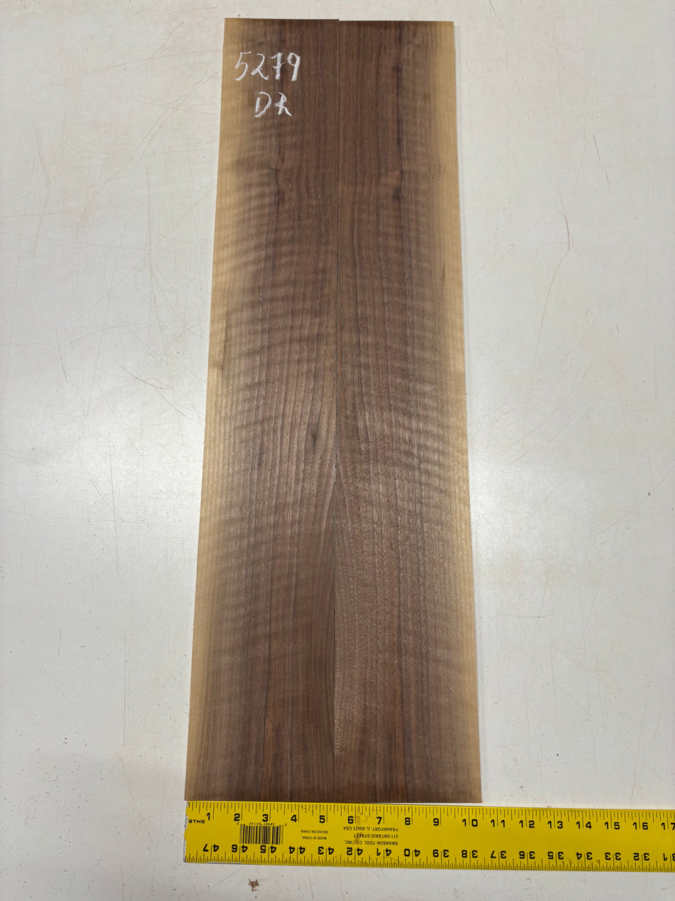 Flame Black Walnut Dreadnought Guitar Side Set  33"x5-1/4"x3/16" #5279