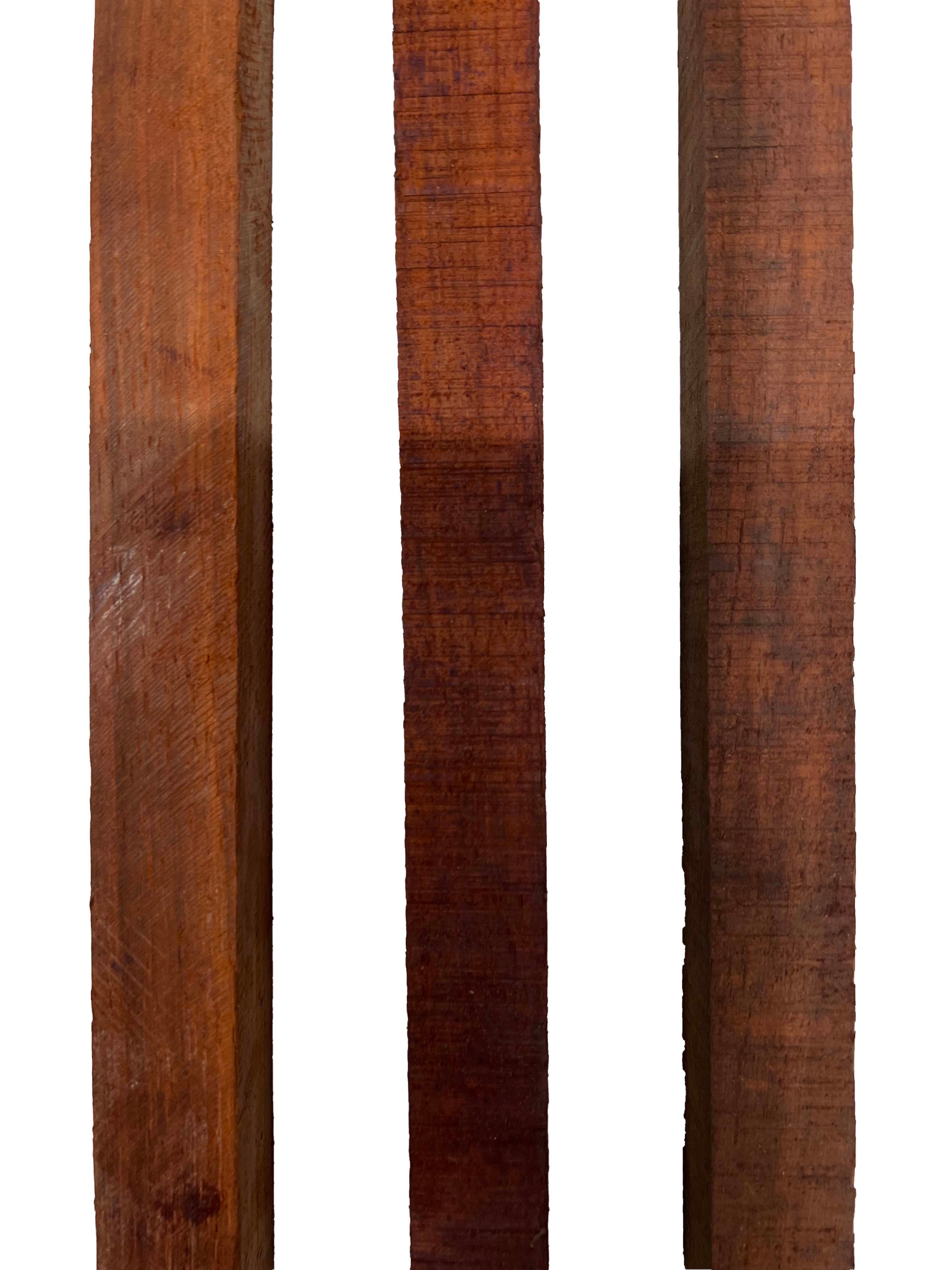 Pack of 3, African Padauk Turning Square Wood Blank 12" x 1" x 1" #162 - Exotic Wood Zone - Buy online Across USA 