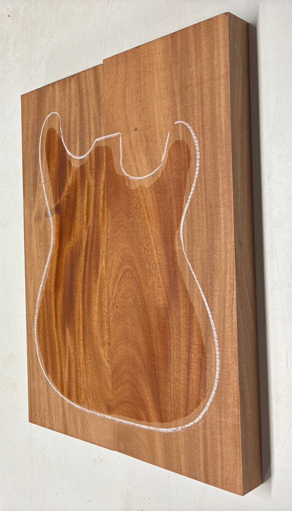Premium Mahogany Guitar Body Blank - 21-7/8" x 14-1/2" x 2" (2 Piece Glued) #362
