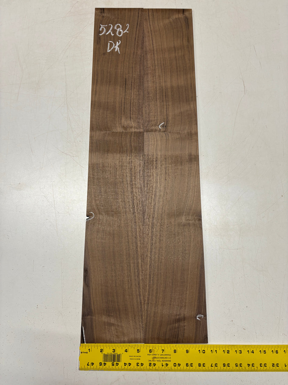 Flame Black Walnut Dreadnought Guitar Side Set  33"x5-1/4"x3/16" #5282